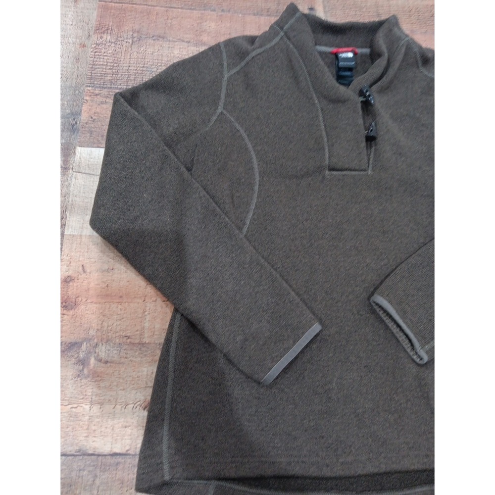 The North Face Womens Brown Fleece Toggle Shawl Neck Sweater XL Pullover 2475 - Picture 4 of 12